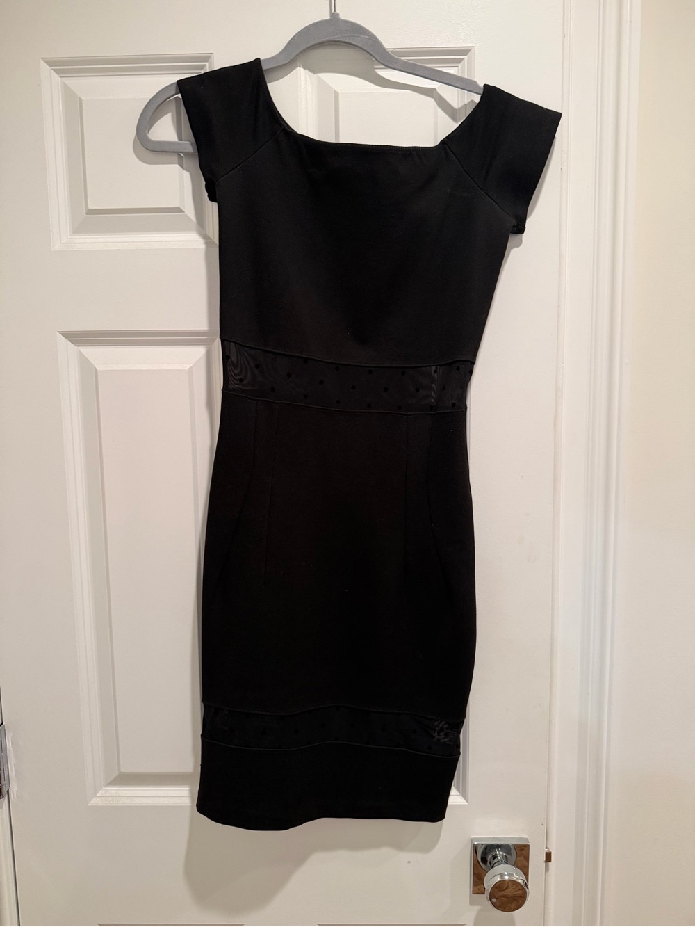 Torn by Ronny Kobo Black Cap-Sleeve Midi Dress